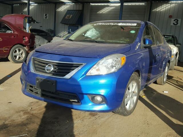 3N1CN7AP6CL942535 - 2012 NISSAN VERSA S/SV BLUE photo 2