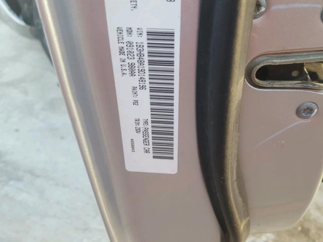 1B3HB48A19D148196 - 2009 DODGE CALIBER SX SILVER photo 10