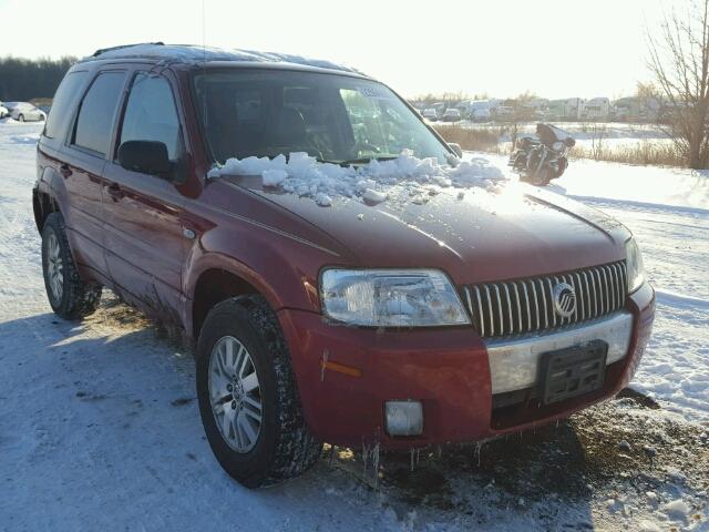 4M2CU57146KJ00834 - 2006 MERCURY MARINER BURGUNDY photo 1