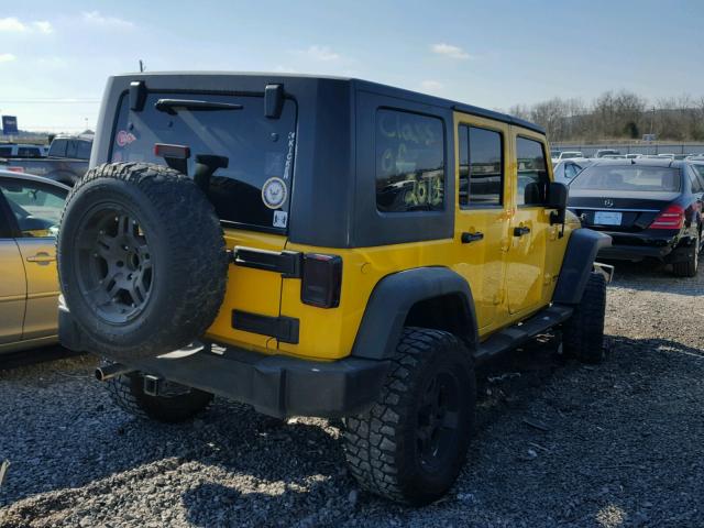 1J8GA69188L636355 - 2008 JEEP WRANGLER U YELLOW photo 4