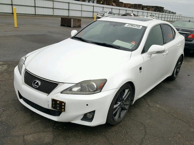 JTHBE5C20C5028584 - 2012 LEXUS IS 350 WHITE photo 2