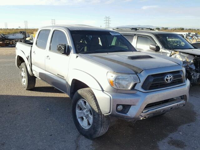 5TFJU4GNXEX051506 - 2014 TOYOTA TACOMA DOU SILVER photo 1