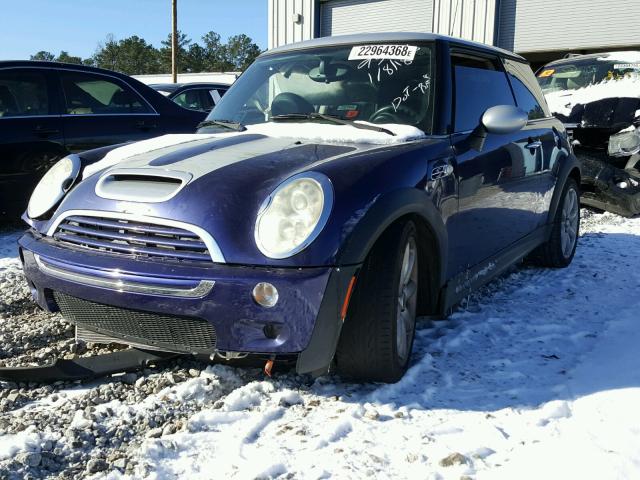 WMWRE33556TJ36887 - 2006 MINI COOPER S BLUE photo 2