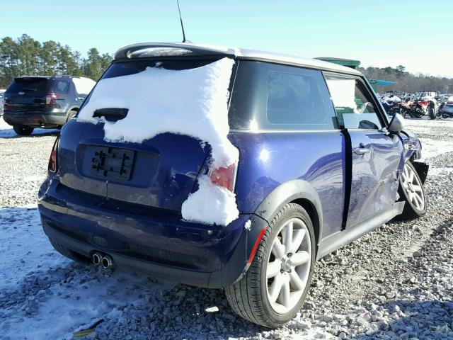 WMWRE33556TJ36887 - 2006 MINI COOPER S BLUE photo 4