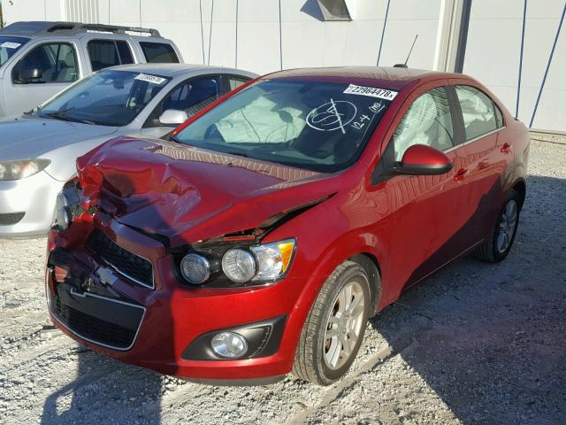 1G1JC5SH7F4178297 - 2015 CHEVROLET SONIC LT RED photo 2