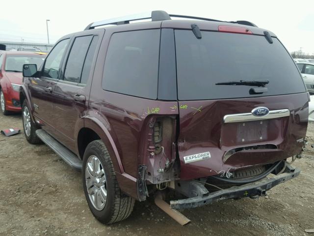 1FMEU75E06UA50675 - 2006 FORD EXPLORER L BURGUNDY photo 3