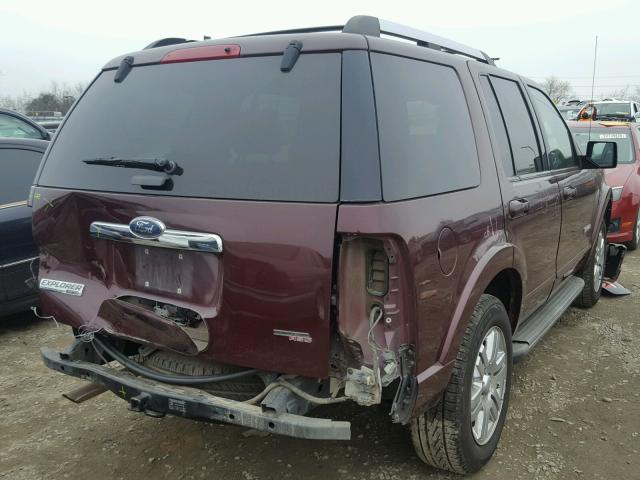 1FMEU75E06UA50675 - 2006 FORD EXPLORER L BURGUNDY photo 4