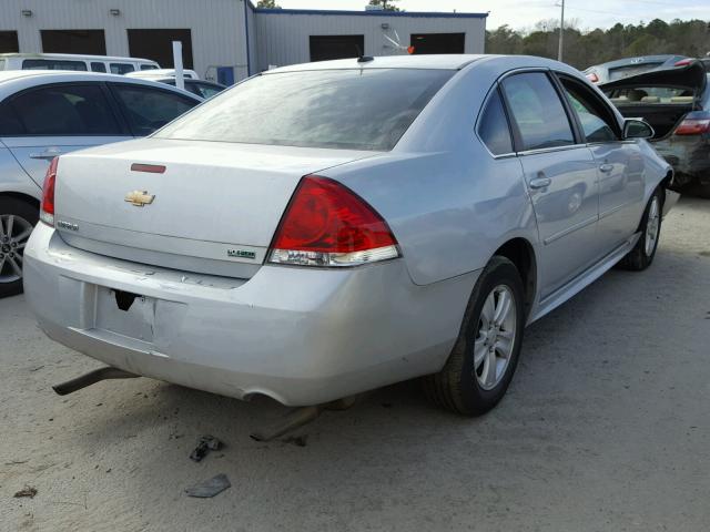 2G1WA5E3XD1179366 - 2013 CHEVROLET IMPALA LS SILVER photo 4