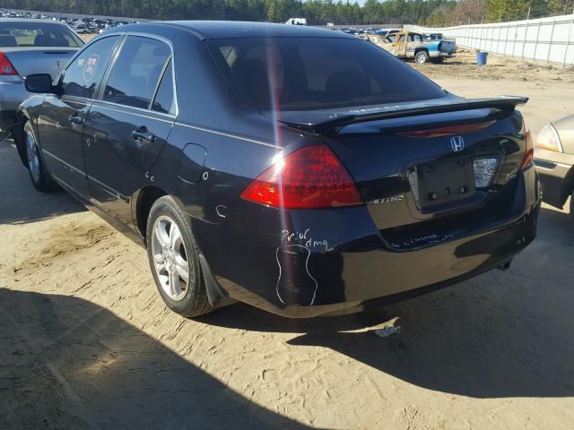 1HGCM56786A094023 - 2006 HONDA ACCORD EX BLACK photo 3