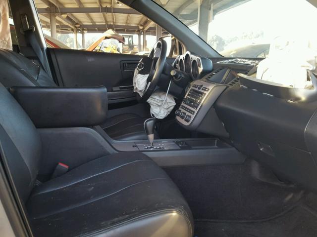 JN8AZ08W64W329828 - 2004 NISSAN MURANO SL GRAY photo 5