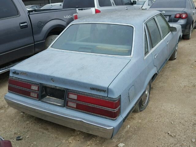 1MEBP8934GG617868 - 1986 MERCURY MARQUIS BLUE photo 4