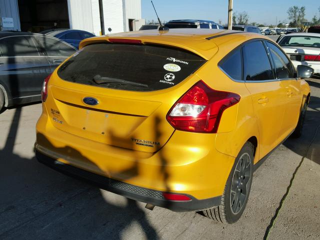 1FAHP3N20CL407867 - 2012 FORD FOCUS TITA YELLOW photo 4