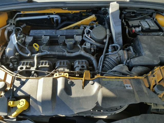 1FAHP3N20CL407867 - 2012 FORD FOCUS TITA YELLOW photo 7