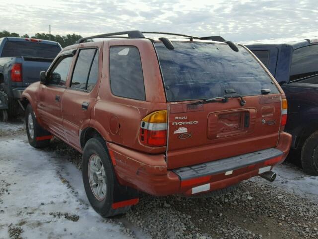 4S2CK58W814324373 - 2001 ISUZU RODEO S ORANGE photo 3