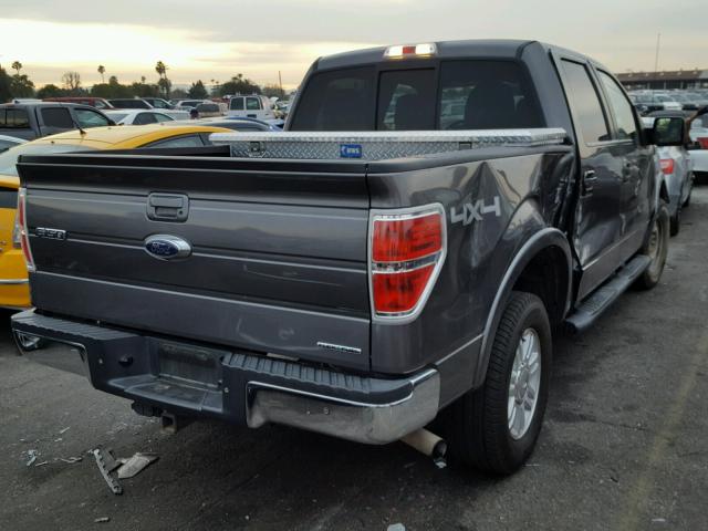 1FTFW1EF9DKF60864 - 2013 FORD F150 SUPER GRAY photo 4