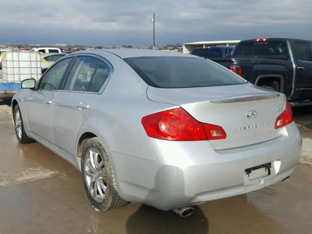 JNKBV61F77M814146 - 2007 INFINITI G35 SILVER photo 3