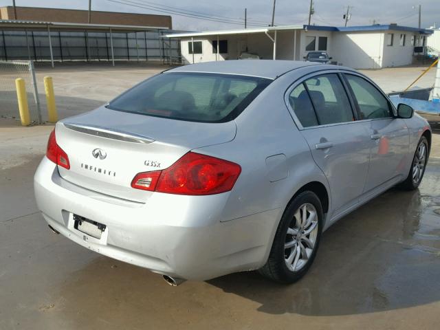 JNKBV61F77M814146 - 2007 INFINITI G35 SILVER photo 4