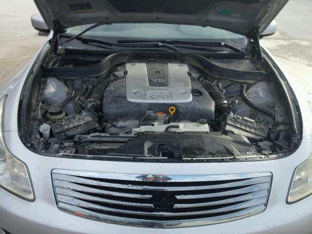 JNKBV61F77M814146 - 2007 INFINITI G35 SILVER photo 7