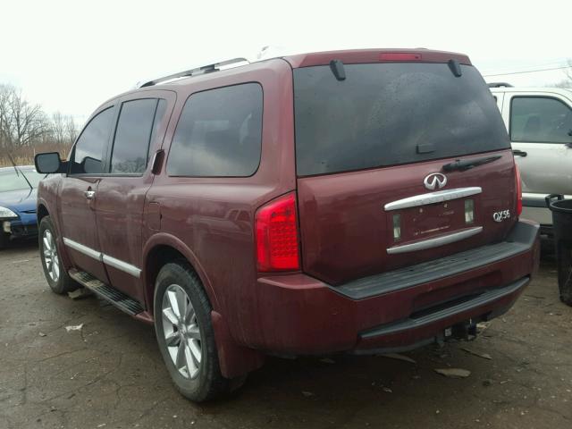 5N3ZA0NE4AN904644 - 2010 INFINITI QX56 BURGUNDY photo 3