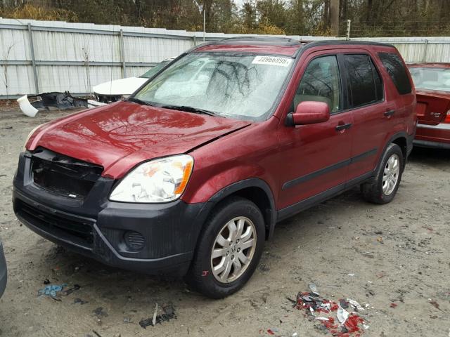 SHSRD78826U408727 - 2006 HONDA CR-V EX RED photo 2