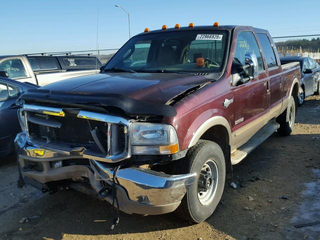 1FTSW31P74ED31848 - 2004 FORD F350 SRW S MAROON photo 2