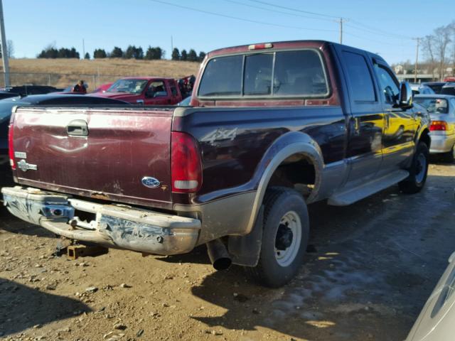 1FTSW31P74ED31848 - 2004 FORD F350 SRW S MAROON photo 4