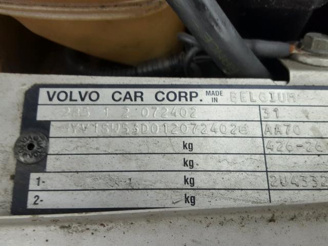 YV1SW53D012072402 - 2001 VOLVO V70 T5 TUR SILVER photo 10