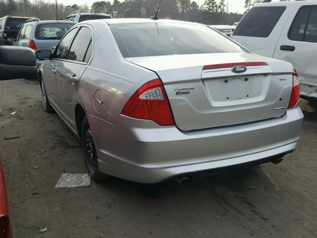 3FAHP0JG4BR292402 - 2011 FORD FUSION SEL SILVER photo 3