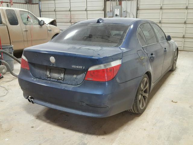 WBANB33584B107717 - 2004 BMW 545 I BLUE photo 4