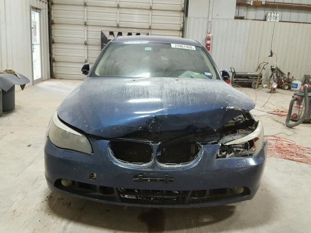 WBANB33584B107717 - 2004 BMW 545 I BLUE photo 9