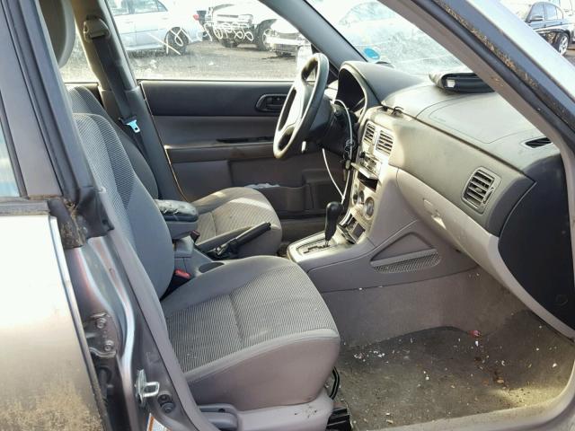 JF1SG63627H715869 - 2007 SUBARU FORESTER 2 GRAY photo 5