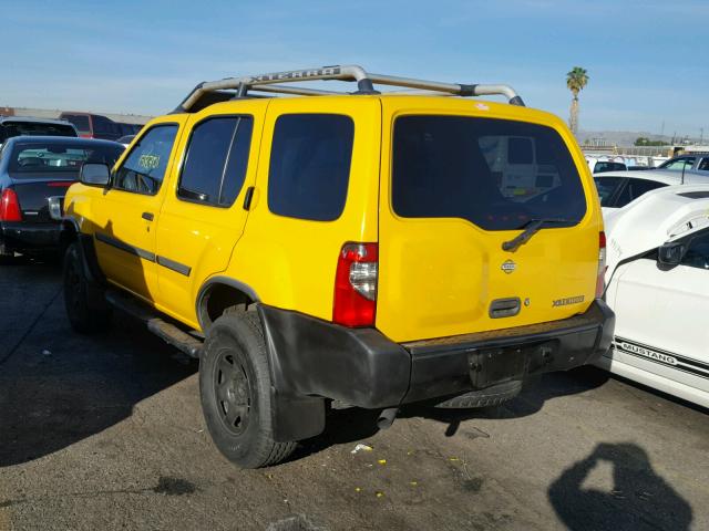 5N1ED28T11C585090 - 2001 NISSAN XTERRA XE YELLOW photo 3