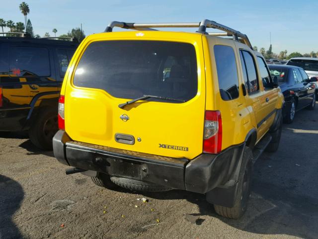 5N1ED28T11C585090 - 2001 NISSAN XTERRA XE YELLOW photo 4