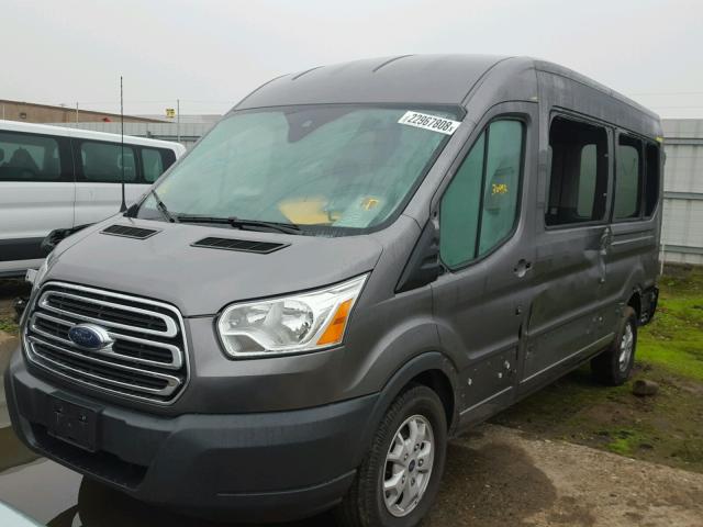 1FBZX2CG9FKA85414 - 2015 FORD TRANSIT T- GRAY photo 2