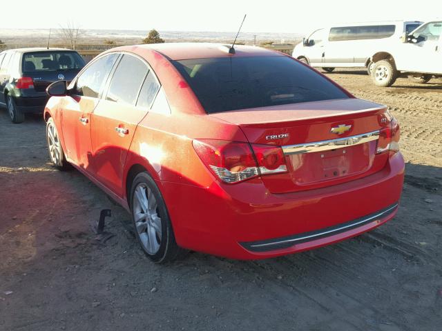 1G1PG5SB0F7274779 - 2015 CHEVROLET CRUZE LTZ RED photo 3