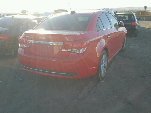 1G1PG5SB0F7274779 - 2015 CHEVROLET CRUZE LTZ RED photo 4