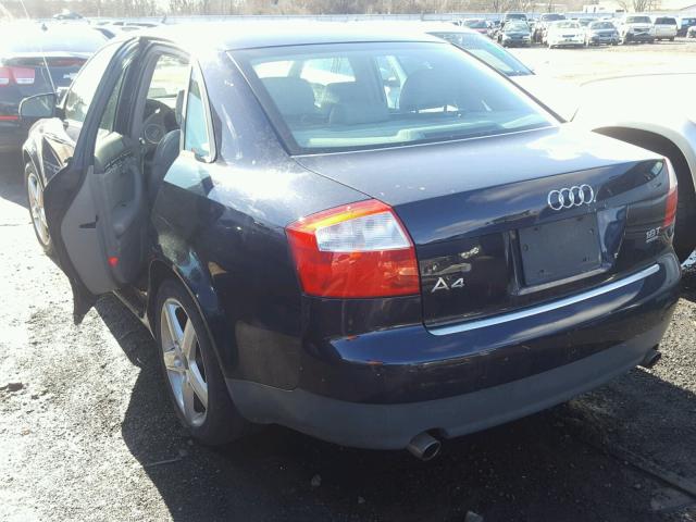 WAULC68E73A205723 - 2003 AUDI A4 1.8T QU BLUE photo 3