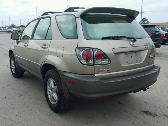 JTJHF10UX10174957 - 2001 LEXUS RX 300 GOLD photo 3