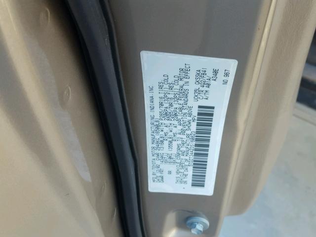 5TDZT34A23S160823 - 2003 TOYOTA SEQUOIA SR TAN photo 10