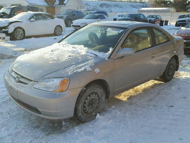 1HGEM22932L106396 - 2002 HONDA CIVIC EX TAN photo 2