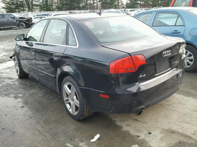 WAUDF78E47A258368 - 2007 AUDI A4 2.0T QU BLACK photo 3