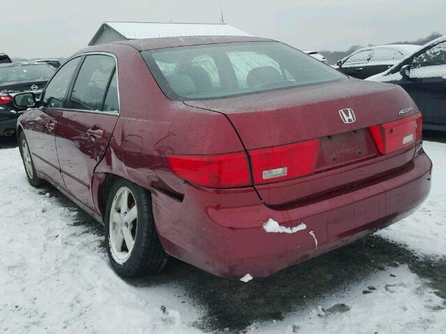 1HGCM56765A075629 - 2005 HONDA ACCORD EX MAROON photo 3