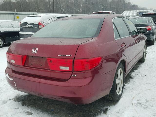 1HGCM56765A075629 - 2005 HONDA ACCORD EX MAROON photo 4