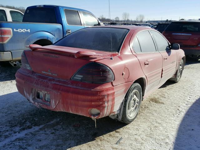 1G2NF52TX1M500514 - 2001 PONTIAC GRAND AM S RED photo 4