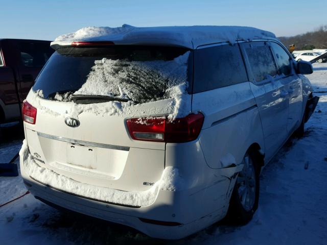 KNDMC5C19F6021008 - 2015 KIA SEDONA EX WHITE photo 4