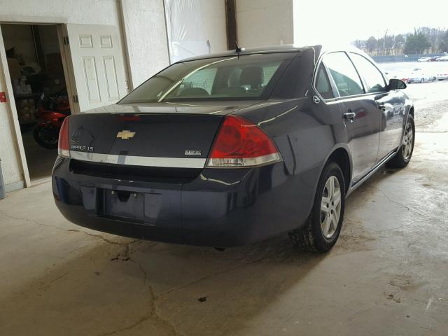 2G1WB58K489191391 - 2008 CHEVROLET IMPALA LS BLUE photo 4