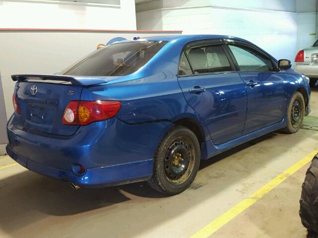 2T1BU40E29C051969 - 2009 TOYOTA COROLLA BA BLUE photo 4