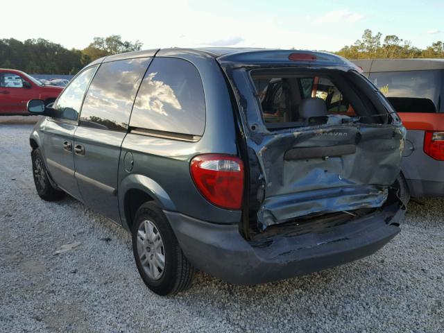 1D8GP25RX5B303121 - 2005 DODGE CARAVAN SE GREEN photo 3