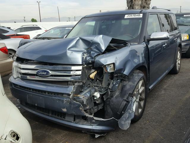 2FMHK6DT7ABB10074 - 2010 FORD FLEX LIMIT BLUE photo 2