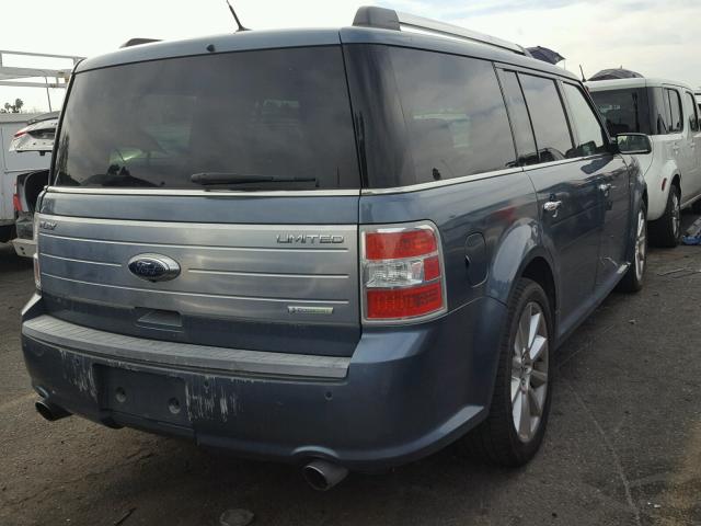 2FMHK6DT7ABB10074 - 2010 FORD FLEX LIMIT BLUE photo 4